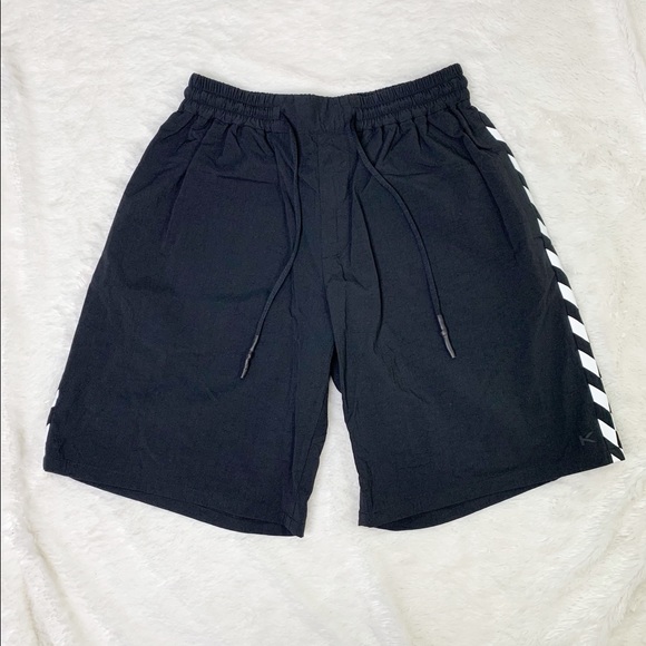 Koral Other - Koral Men’s Black Athletic Shorts Side Stripes